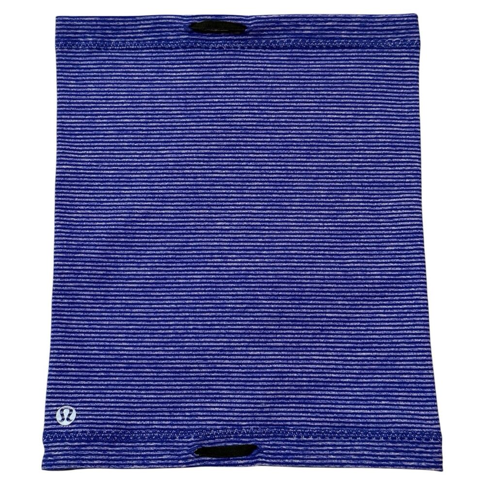 Lululemon Brisk Run Neck Warmer Gaiter Infinity Scarf Heathered Purple Drawcord
